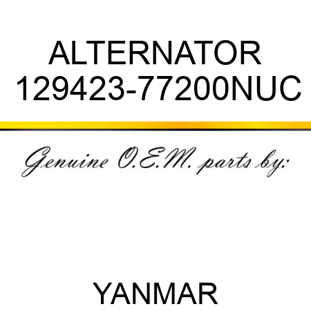 ALTERNATOR 129423-77200NUC