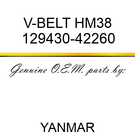V-BELT, HM38 129430-42260