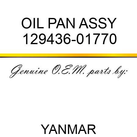 OIL PAN ASSY 129436-01770