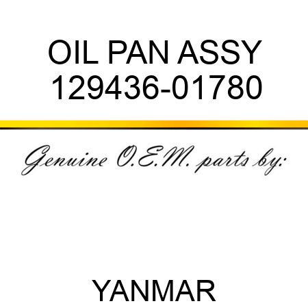OIL PAN ASSY 129436-01780