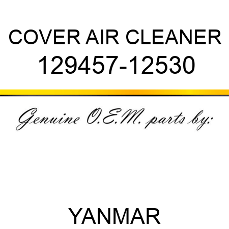 COVER, AIR CLEANER 129457-12530