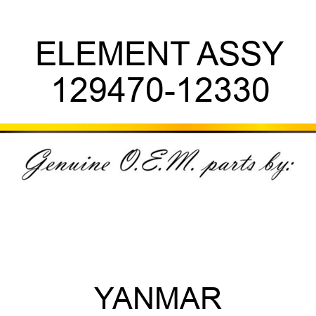 ELEMENT ASSY 129470-12330
