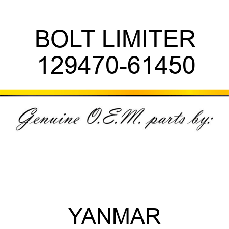 BOLT, LIMITER 129470-61450