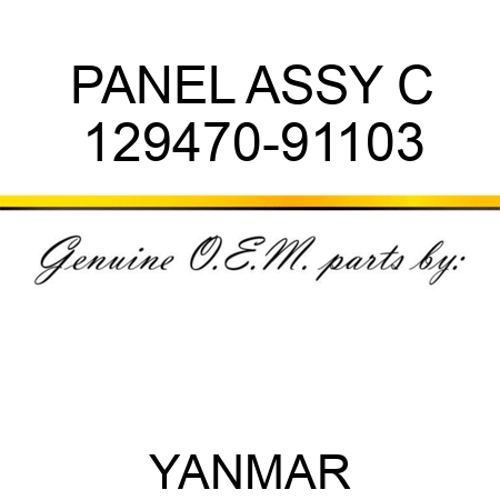PANEL ASSY, C 129470-91103