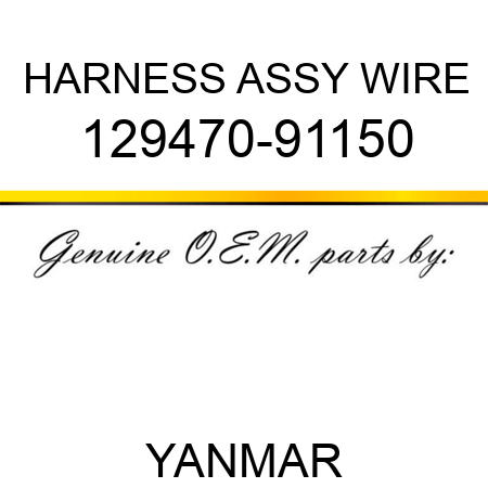 HARNESS ASSY, WIRE 129470-91150
