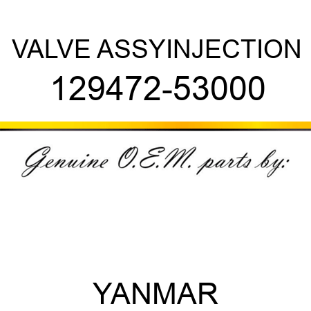 VALVE ASSY,INJECTION 129472-53000