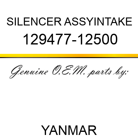 SILENCER ASSY,INTAKE 129477-12500