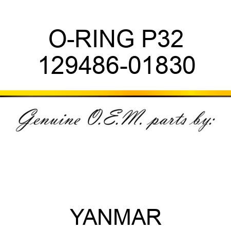 O-RING, P32 129486-01830