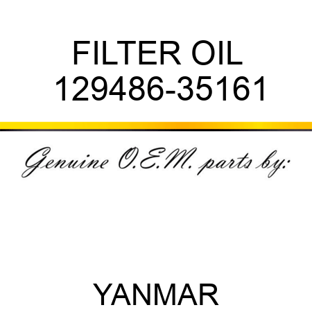 FILTER, OIL 129486-35161