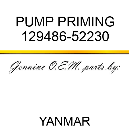 PUMP, PRIMING 129486-52230