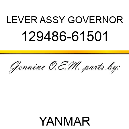 LEVER ASSY, GOVERNOR 129486-61501