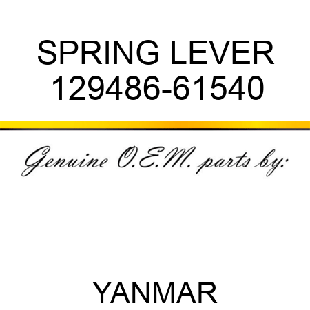 SPRING, LEVER 129486-61540