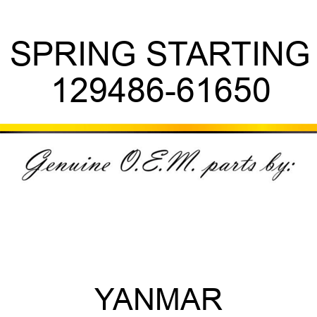 SPRING, STARTING 129486-61650