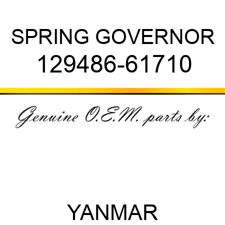 SPRING, GOVERNOR 129486-61710