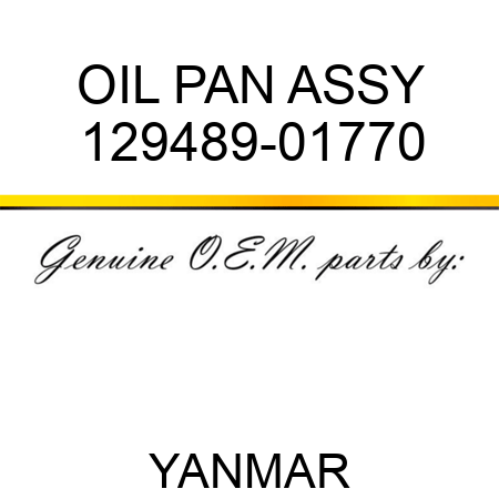 OIL PAN ASSY 129489-01770