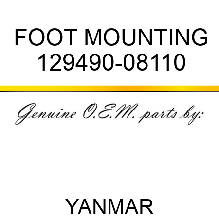 FOOT, MOUNTING 129490-08110