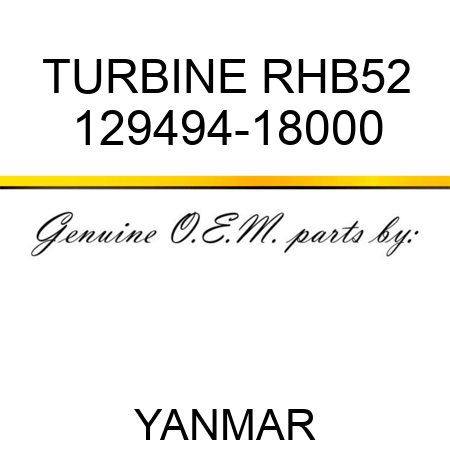 TURBINE, RHB52 129494-18000