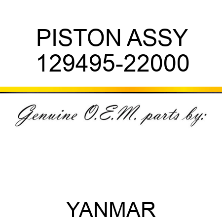 PISTON ASSY 129495-22000