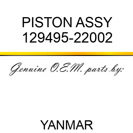 PISTON ASSY 129495-22002