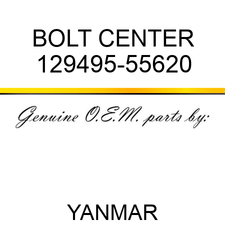 BOLT, CENTER 129495-55620