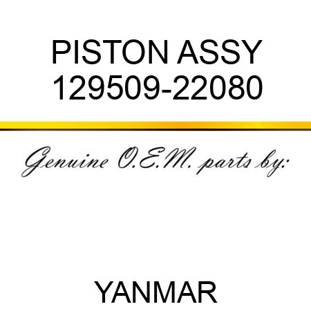 PISTON ASSY 129509-22080