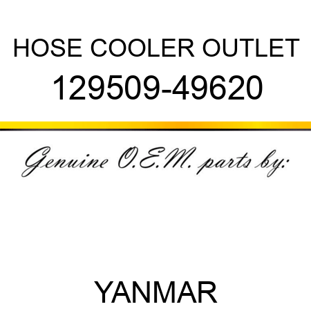 HOSE, COOLER OUTLET 129509-49620