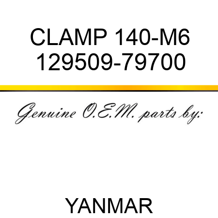 CLAMP, 140-M6 129509-79700