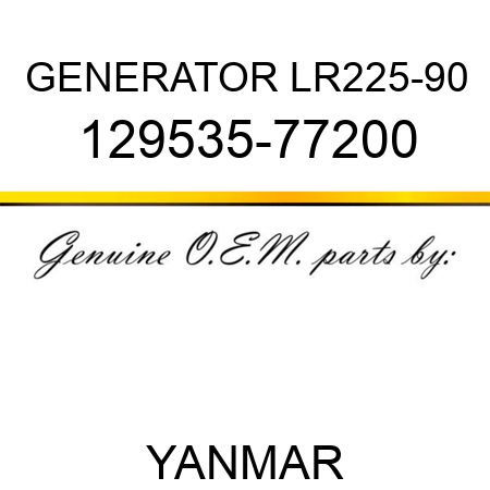 GENERATOR, LR225-90 129535-77200