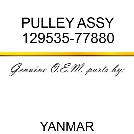 PULLEY ASSY 129535-77880