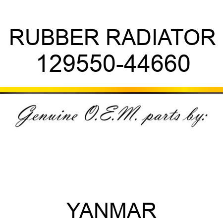 RUBBER, RADIATOR 129550-44660