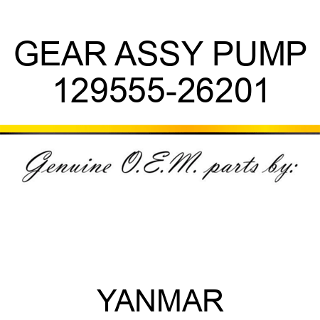 GEAR ASSY, PUMP 129555-26201