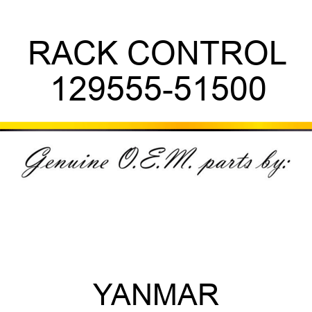 RACK, CONTROL 129555-51500