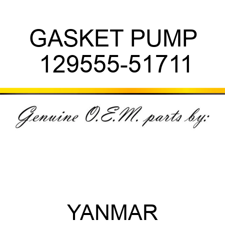 GASKET, PUMP 129555-51711
