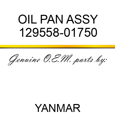 OIL PAN ASSY 129558-01750