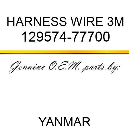 HARNESS, WIRE 3M 129574-77700