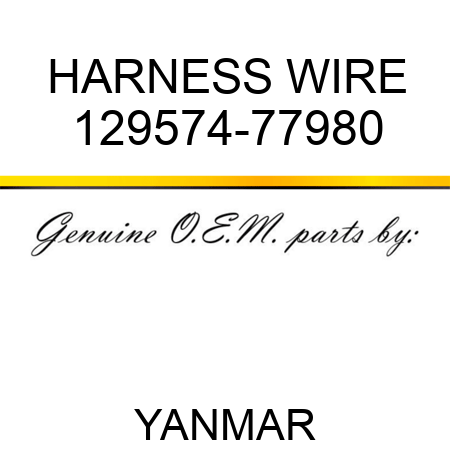 HARNESS, WIRE 129574-77980