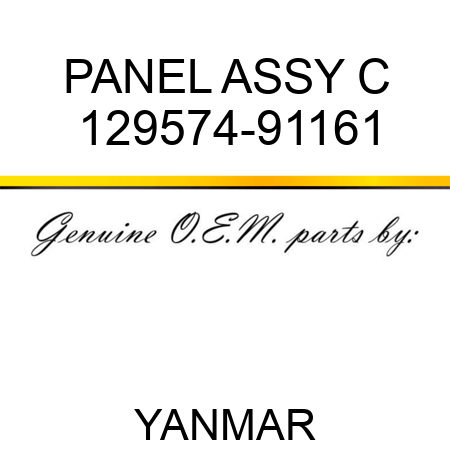 PANEL ASSY, C 129574-91161