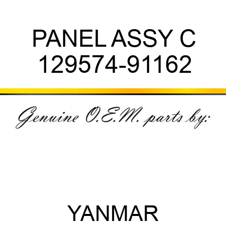 PANEL ASSY, C 129574-91162