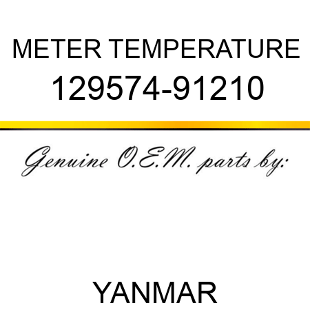METER, TEMPERATURE 129574-91210