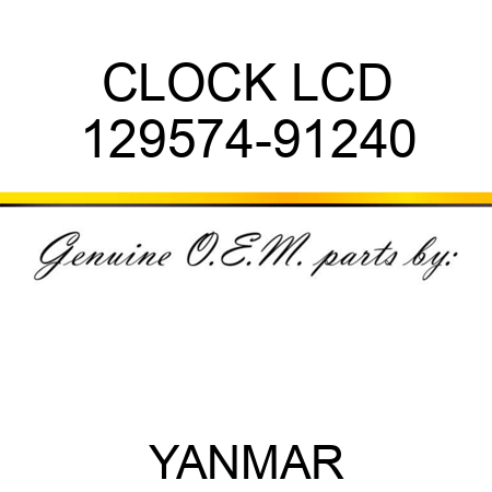 CLOCK, LCD 129574-91240