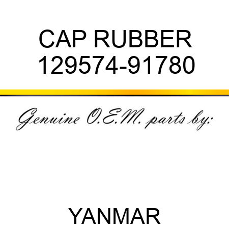 CAP, RUBBER 129574-91780