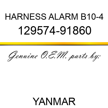 HARNESS, ALARM B10-4 129574-91860