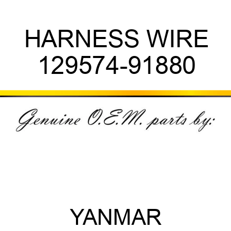 HARNESS, WIRE 129574-91880