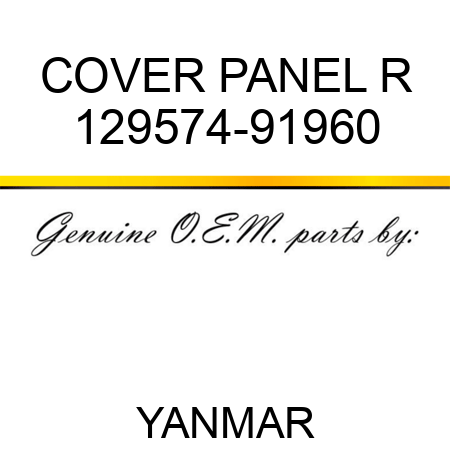 COVER, PANEL R 129574-91960