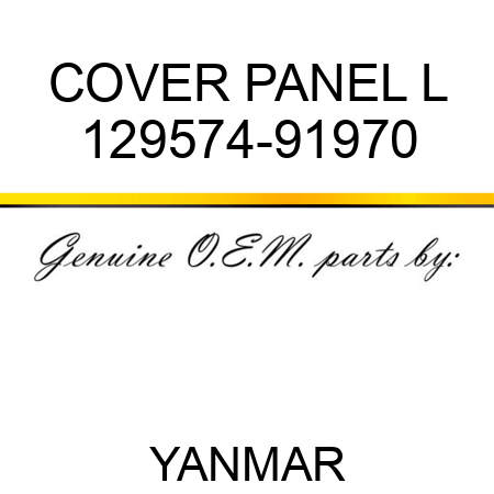 COVER, PANEL L 129574-91970