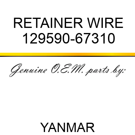 RETAINER, WIRE 129590-67310
