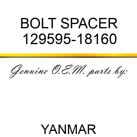BOLT, SPACER 129595-18160