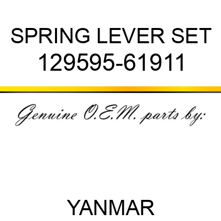 SPRING, LEVER SET 129595-61911