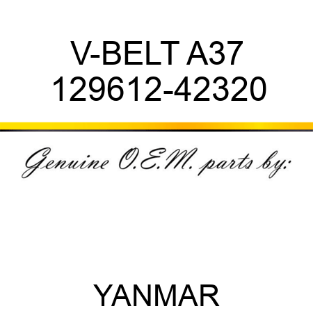 V-BELT, A37 129612-42320