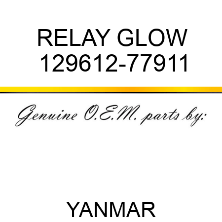 RELAY, GLOW 129612-77911